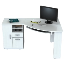 Inval Corner Computer Desk Washed Oak
