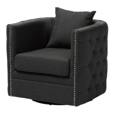 Baxton Studio 9258 Swivel Chair Gray