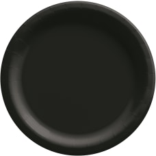 Amscan Round Paper Plates Jet Black