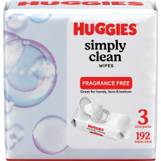 Huggies Simply Clean Wipes White 64