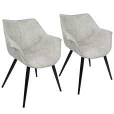 LumiSource Wrangler Chairs BlackLight Gray Set