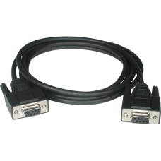75 Feet, 22.86 Meters C2G 52182 Serial RS232 DB9 Null Modem Cable with Low Profile Connectors F/F Black in-Wall CMG-Rated 