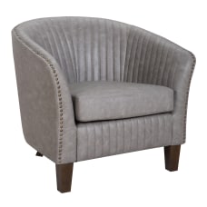 LumiSource Shelton Club Chair WalnutLight Gray