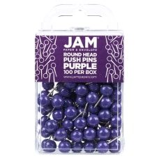 JAM Paper Colorful Push Pins 12
