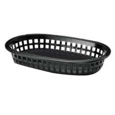 Tablecraft Oval Plastic Baskets Black Pack