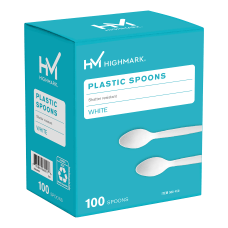 Highmark Medium Length Plastic Cutlery Spoons