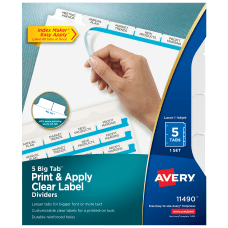Avery Index Maker Big Tab Clear