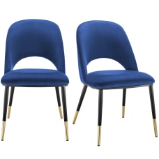 Eurostyle Alby Side Chairs BlackBlue Set