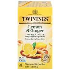 Twinings Lemon Ginger Herbal Decaffeinated Tea