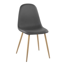 LumiSource Pebble Contemporary Dining Chairs GrayNatural
