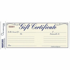 Rediform Gift Certificates with Envelopes 85