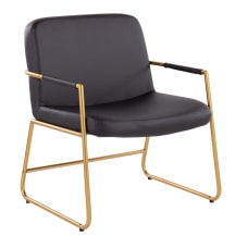 LumiSource Duke Contemporary Accent Chair GoldBlack