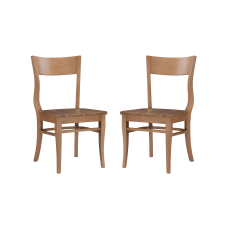 Linon Carrison Side Chairs Natural Set