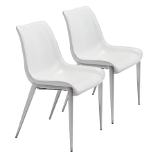 Zuo Modern Magnus Dining Chairs WhiteBrushed