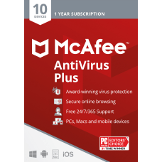 McAfee AntiVirus Plus For 10 Devices