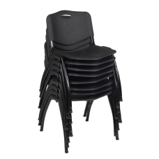 Regency M Breakroom Stacking Chairs ChromeBlack