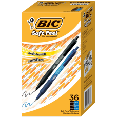 BIC SoftFeel Retractable Ballpoint Pens Medium