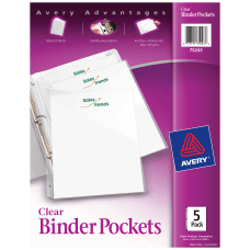 Avery Binder Pockets 8 12 x