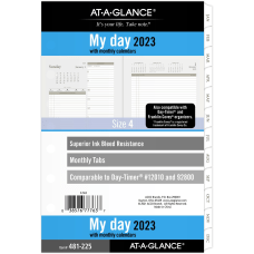 6099-4111 5-1/2 x 8-1/2 Loose Leaf Harmony Desk Size 4 AT-A-GLANCE 2019 Weekly & Monthly Planner Refill 