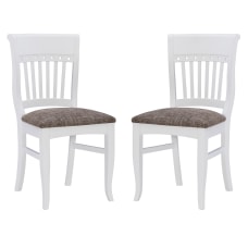 Linon Laster Side Chairs GrayWhite Set