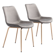 Zuo Modern Tony Dining Chairs GrayGold