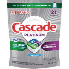 Cascade Platinum ActionPacs Dishwasher Detergent Pacs