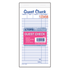 TOPS Guest Check Books 2 Part