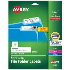 Avery TrueBlock Extra Large Permanent InkjetLaser