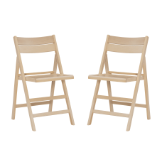 Linon Kallun Folding Chairs Natural Set