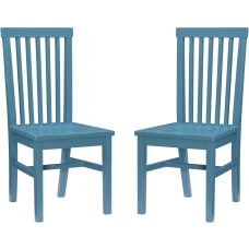 Linon Brockton Side Chairs Teal Set