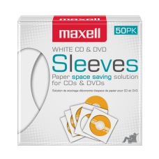 Maxell White CD DVD Sleeves
