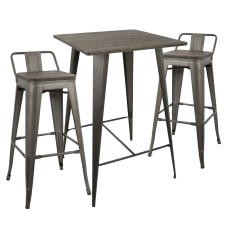 Lumisource Oregon Industrial Pub Table With