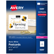 Avery Laser Post Cards 4 14