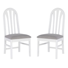 Linon Rosano Side Chairs WhiteLight Gray