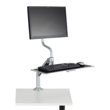Safco Desktop SitStand Workstation Silver