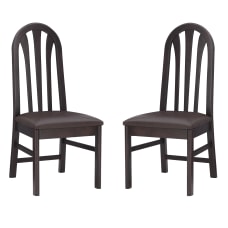 Linon Rosano Side Chairs Brown Set