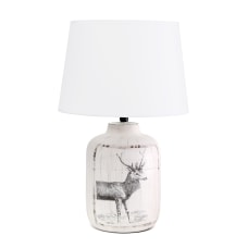 Elegant Designs Ceramic Deer Accent Table