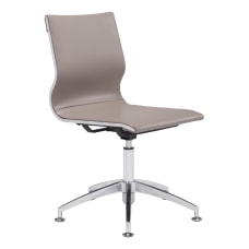 Zuo Modern Glider Conference Chair TaupeChrome