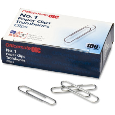 OIC Steel Paper Clips No 1