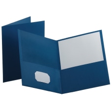 Oxford Twin Pocket Portfolios Medium Blue