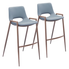 Zuo Modern Desi Bar Chairs GrayBrown