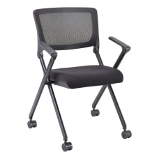 Lorell Mesh Back Nesting Chairs With