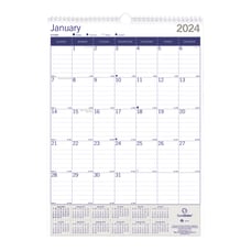 2024 Blueline DuraGlobe Monthly Wall Calendar
