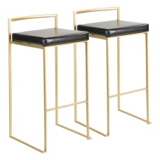 LumiSource Fuji Stacker Bar Stools GoldBlack