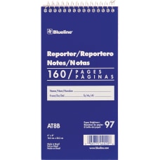 Blueline Reporter Spiral Notebook 4 x