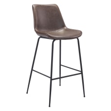 Zuo Modern Byron Bar Chair BrownBlack