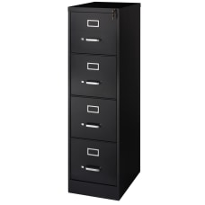 18 4 Drawer Metal File Cabinet Black, 