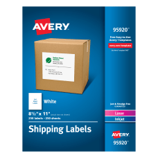 Avery Shipping Address Labels 95920 Rectangle