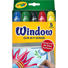 Crayola Washable Window Crayons Assorted Colors