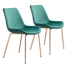 Zuo Modern Tony Dining Chairs GreenGold